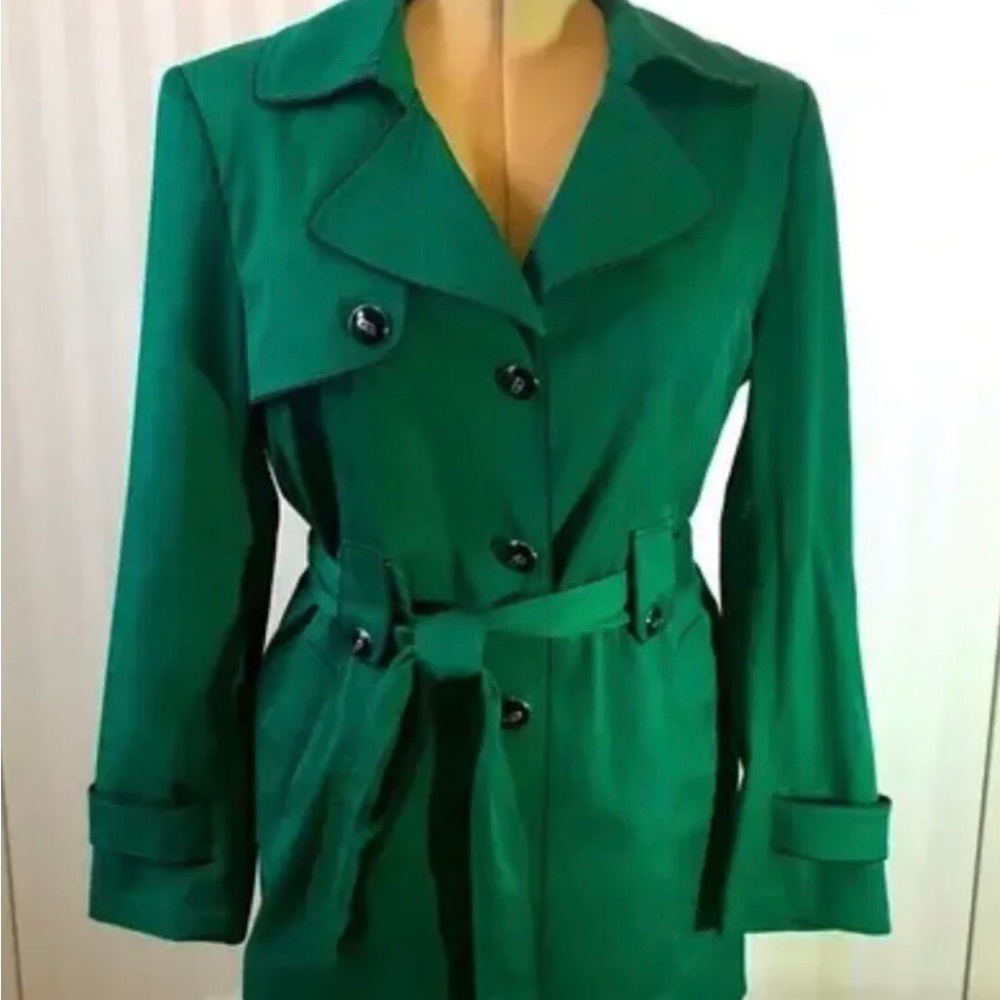 Cleo green trench coat . Size 10 - Picture 1 of 10